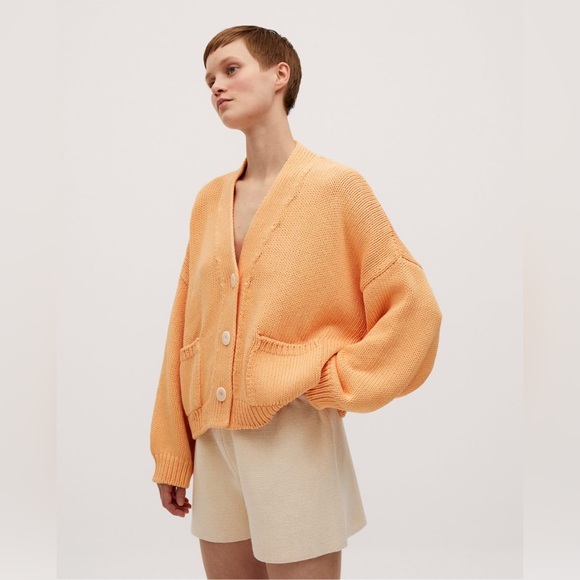 Babaa cardigan no 22 in cantaloupe cotton - Picture 2 of 10